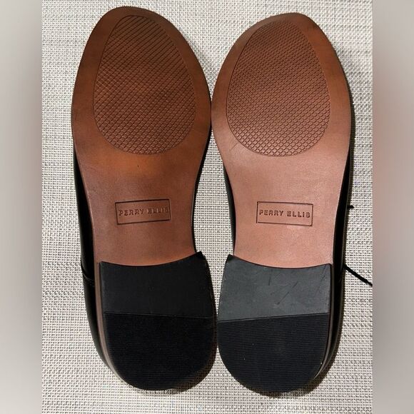 PERRY ELLIS 13W GOTHEMBURE WIDE Black Brown Soles Dress Lace Up Oxford Shoes main image 4